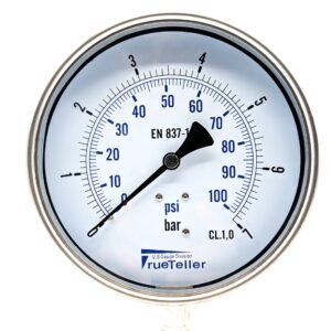 6 INCH Bottom Connection LIQUID FILLED GENERAL PURPOSE PRESSURE GAUGE – TRUETELLER