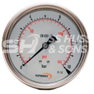 S.S BRASS High Accuracy Pressure Gauge-KPG-5152