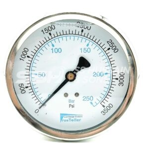 4 INCH BACK CONNECTION LIQUID FILLED GENERAL PURPOSE PRESSURE GAUGE – TRUETELLER