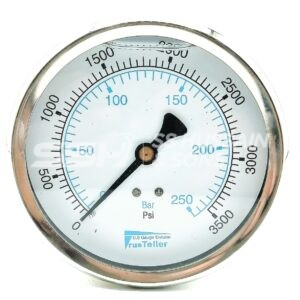 4 INCH BACK CONNECTION LIQUID FILLED GENERAL PURPOSE PRESSURE GAUGE – TRUETELLER